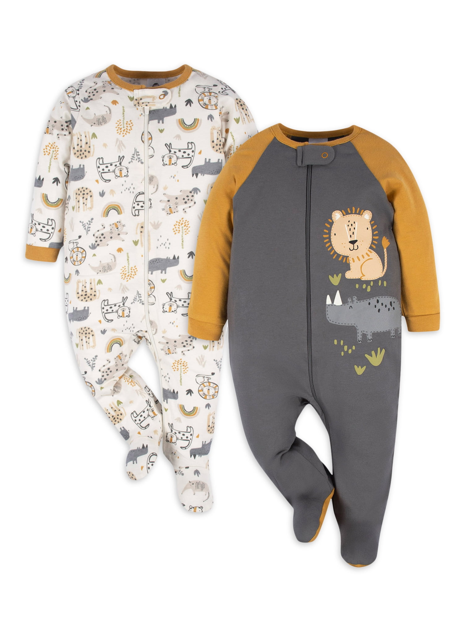 Gerber Baby Boy Sleep N Play, 2Pack, Sizes Newborn 3/6 Months