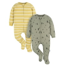 Gerber Baby Boy Sleep ´N Play Footed Cotton Pajamas, 2-Pack, Sizes Newborn - 3/6 Months