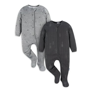 Gerber Baby Boy Sleep ´N Play Footed Cotton Pajamas, 2-Pack, Sizes Newborn - 3/6 Months