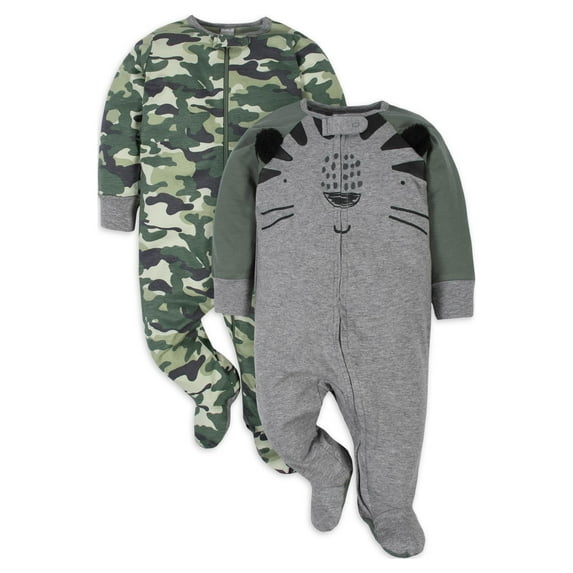 Gerber Baby Boy Sleep 'N Play Footed Pajamas, 2-Pack