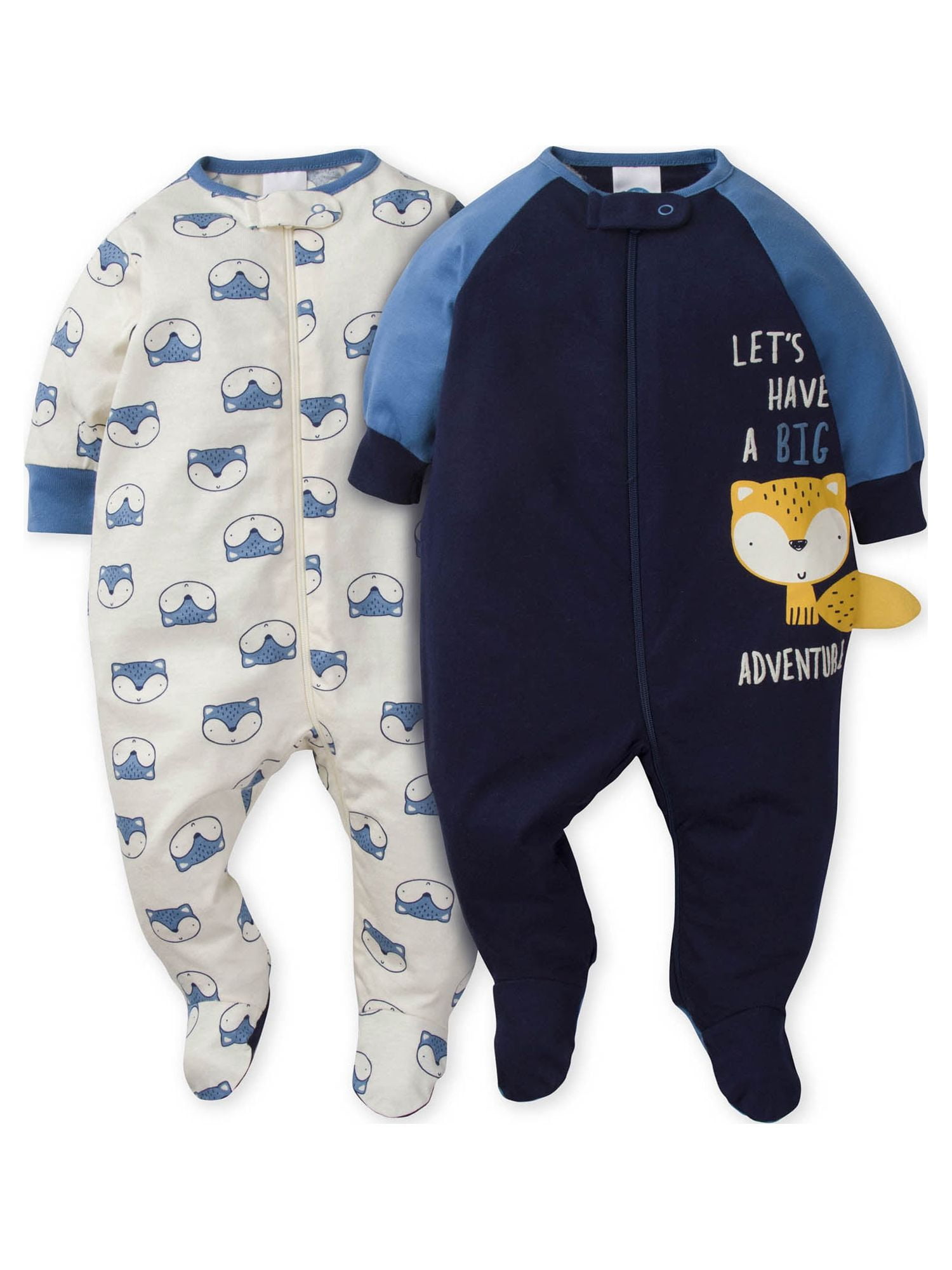 Gerber Baby Boy Sleep 'N Play Footed Pajamas, 2-Pack