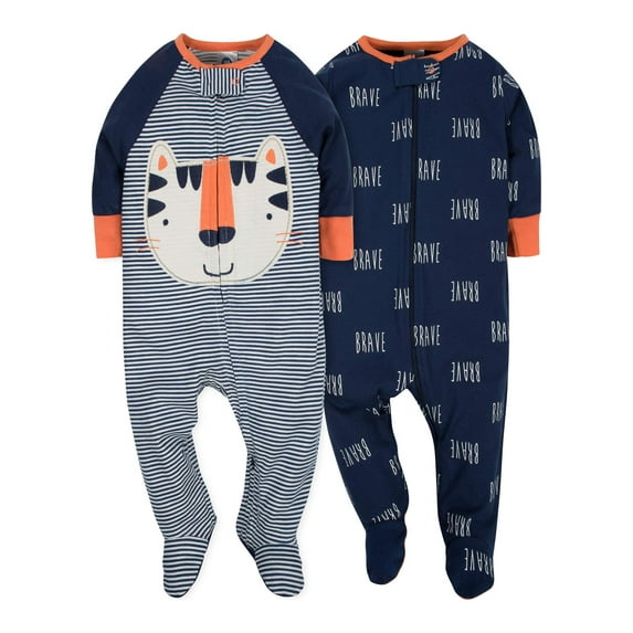 Gerber Baby Boy Sleep 'N Play Footed Pajamas, 2-Pack