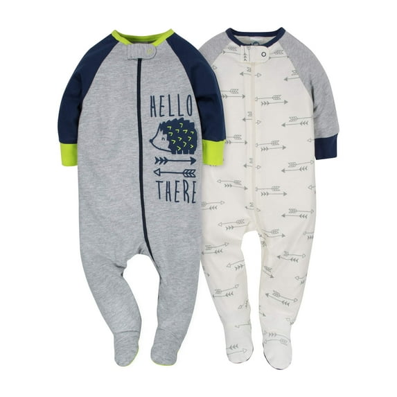 Gerber Baby Boy Sleep 'N Play Footed Pajamas, 2-Pack