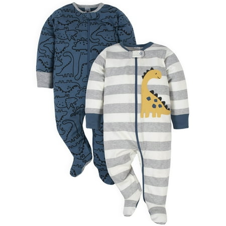 Gerber Baby Boy Sleep 'N Play Pajamas, 2-Pack