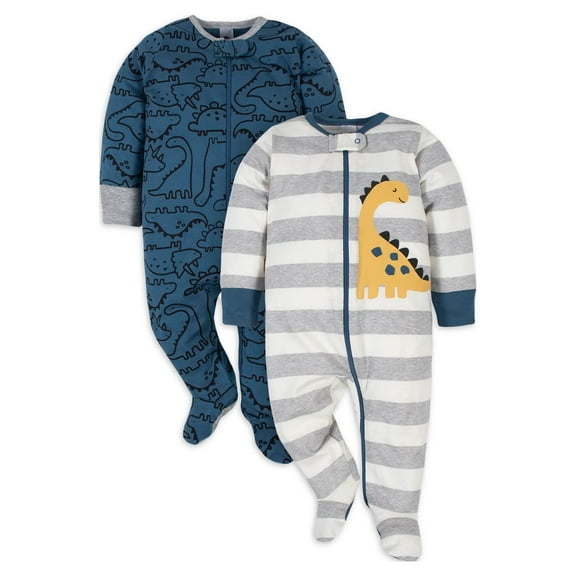 Gerber Baby Boy Sleep 'N Play Pajamas, 2-Pack