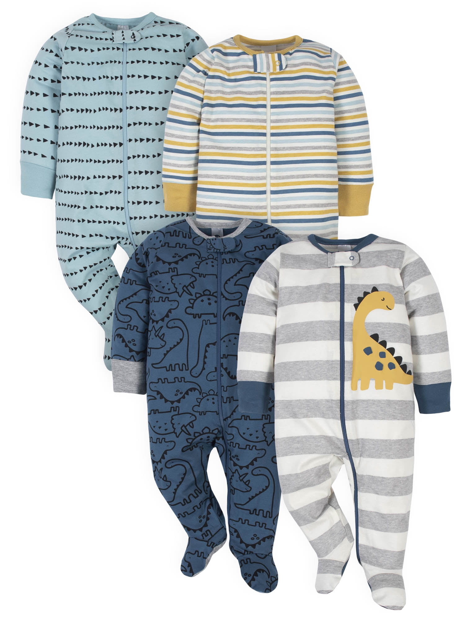 Gerber Baby Boy Sleep 'N Play Pajamas, 4-Pack