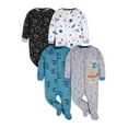 Gerber Baby Boy Sleep 'n Play Footed Pajamas, 4Pack