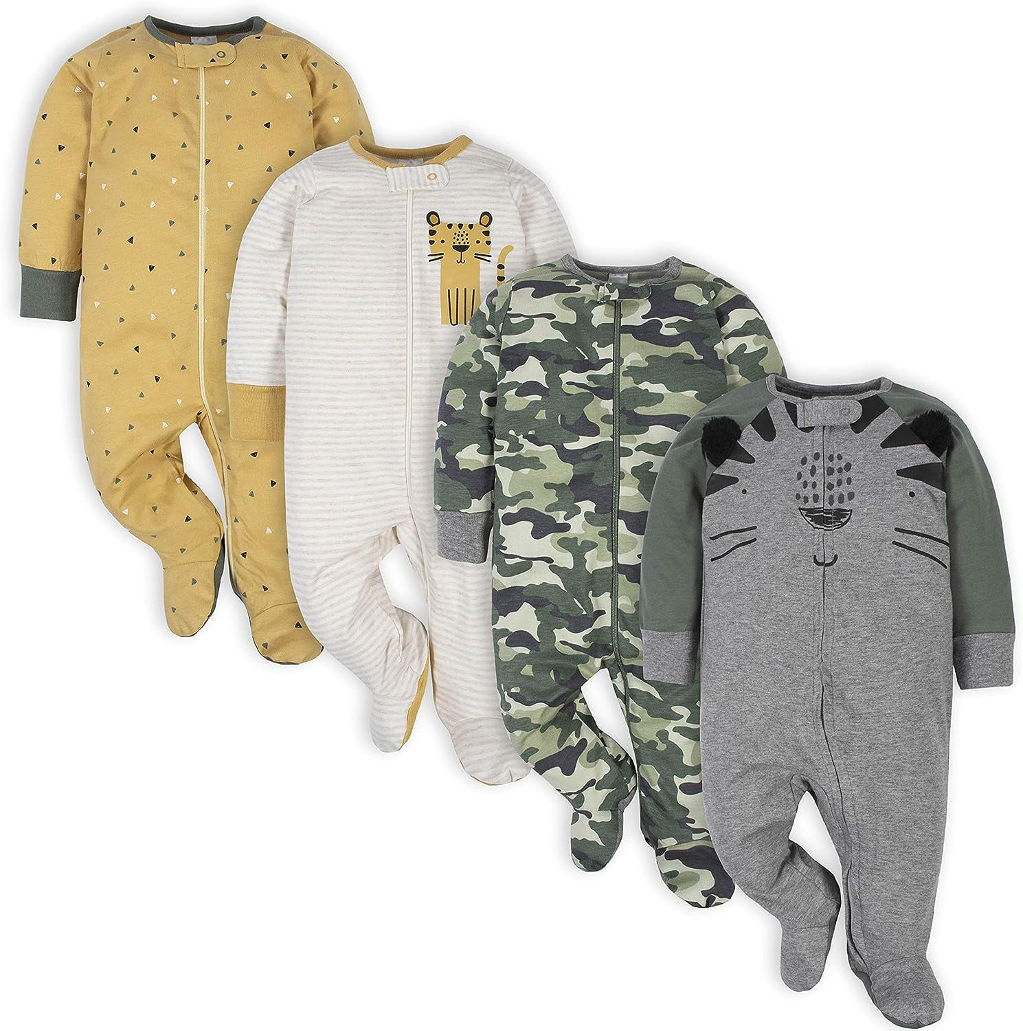 Gerber Baby Boy Sleep 'n Play Footed Pajamas, 4Pack