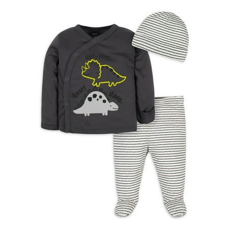 Gerber Baby Boy Take-Me-Home Set, 3-Piece (Preemie - 3/6M)