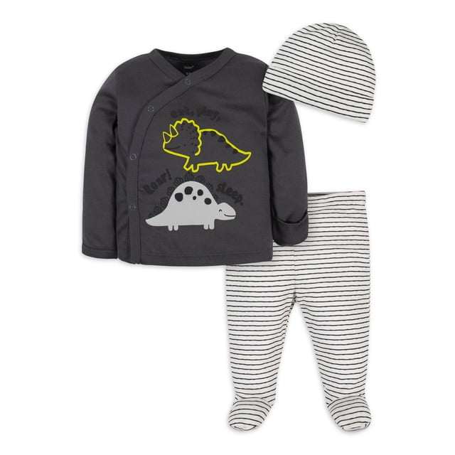 Gerber Baby Boy Take-Me-Home Set, 3-Piece (Preemie - 3/6M)