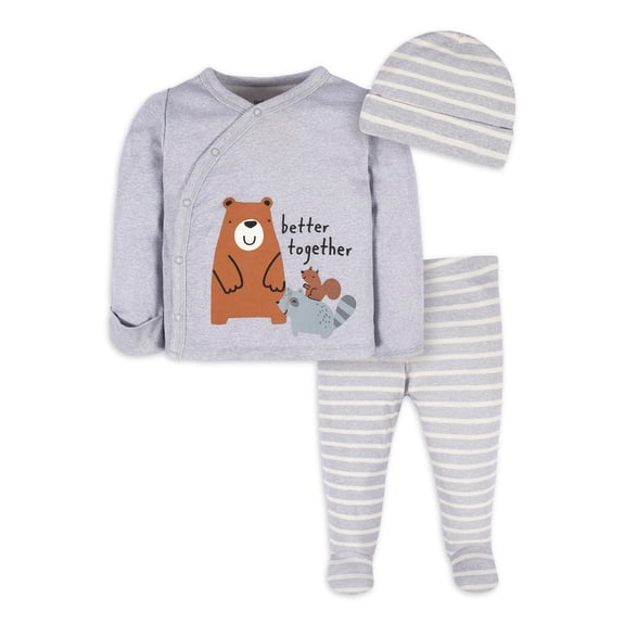 Gerber Baby Boy Take Me Home Set, 3-Piece, Sizes 0-6 Months