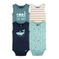 Gerber Baby Boy Tank Onesies Bodysuits, 4Pack, Sizes Newborn 24