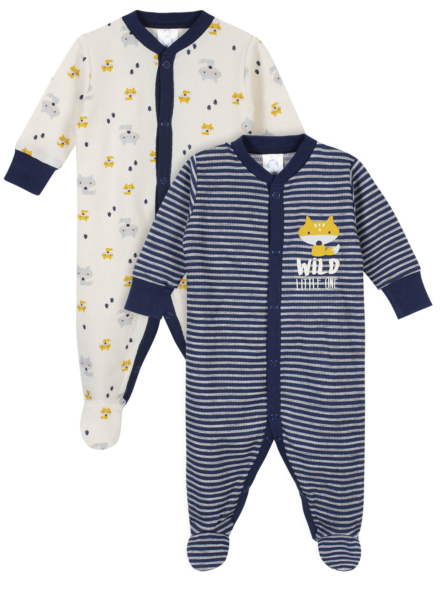 Gerber Baby Boy Thermal Footed Sleep 'N Play Pajamas, 2-Pack - image 1 of 11