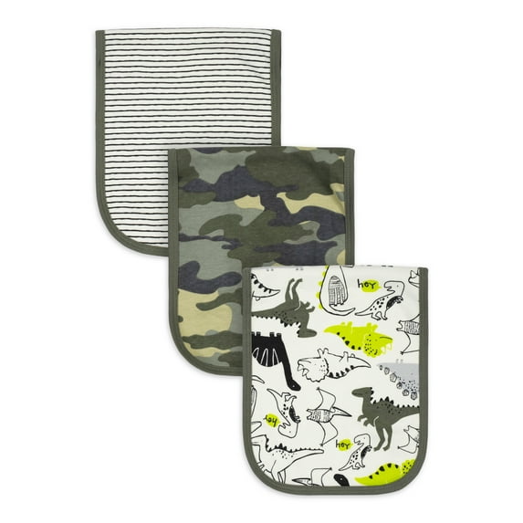 Gerber Baby Boy and Girl Terry Burpcloths, 3-Pack, (One Size)