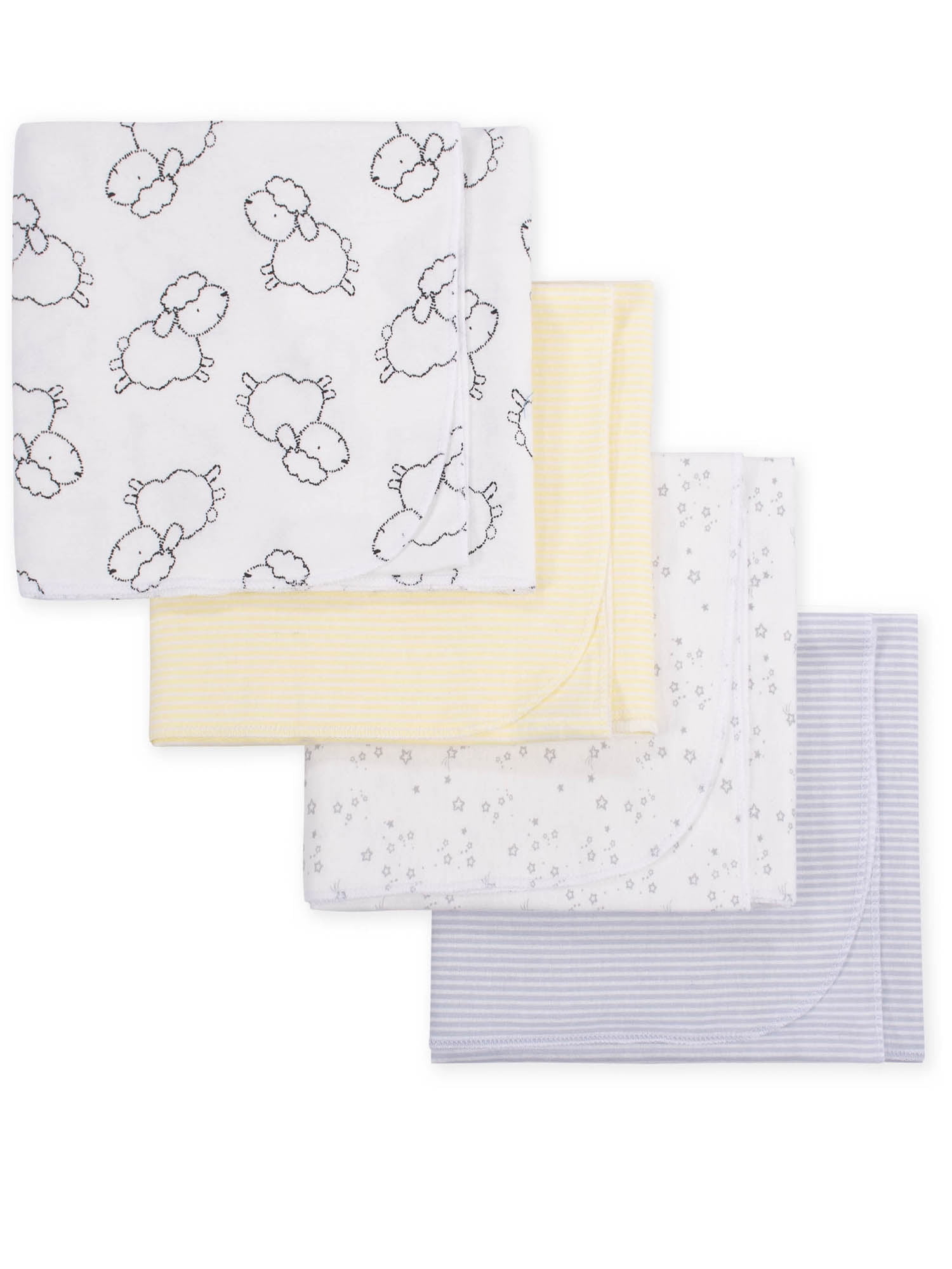 Gerber Baby Boy or Baby Girl Gender Neutral Flannel Receiving Blankets