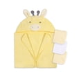 thumbnail image 1 of Gerber Baby Boy or Girl Casual Unisex Hooded Terry Towel and Washcloths, 4-Piece Bath Set, 1 of 7