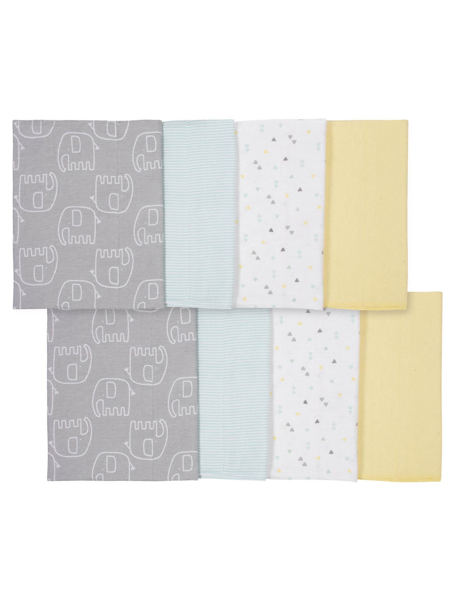 Gerber Baby Boy or Girl Gender Neutral Flannel Burp Cloths, 8Pack