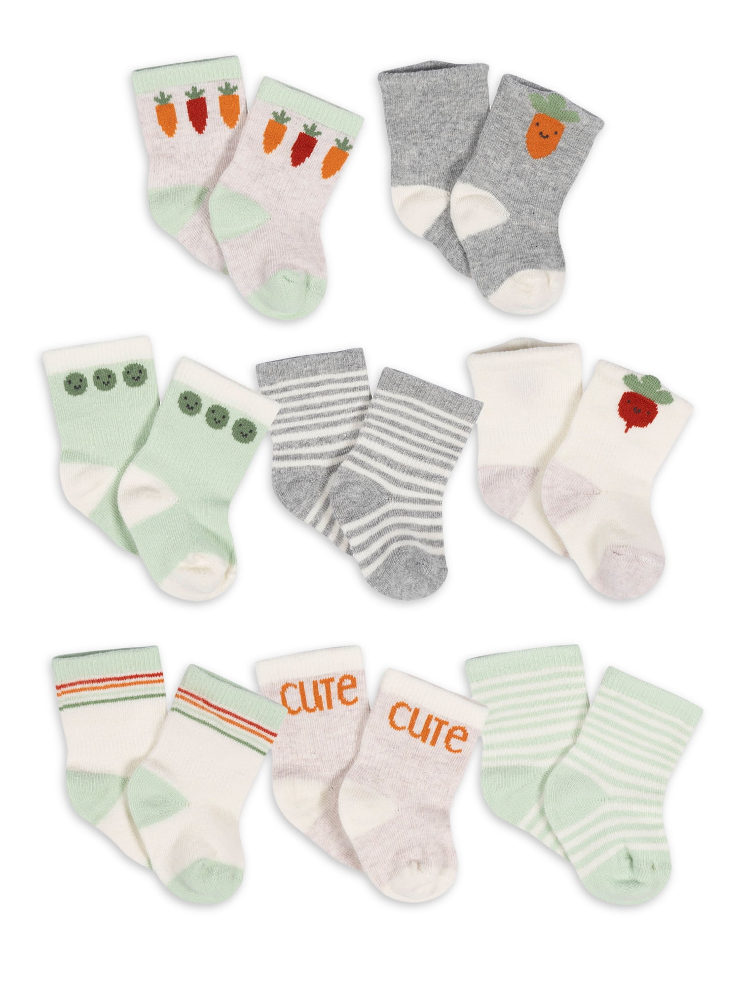 Gerber Baby Boy or Girl Gender Neutral Jersey Crew WiggleProof Socks