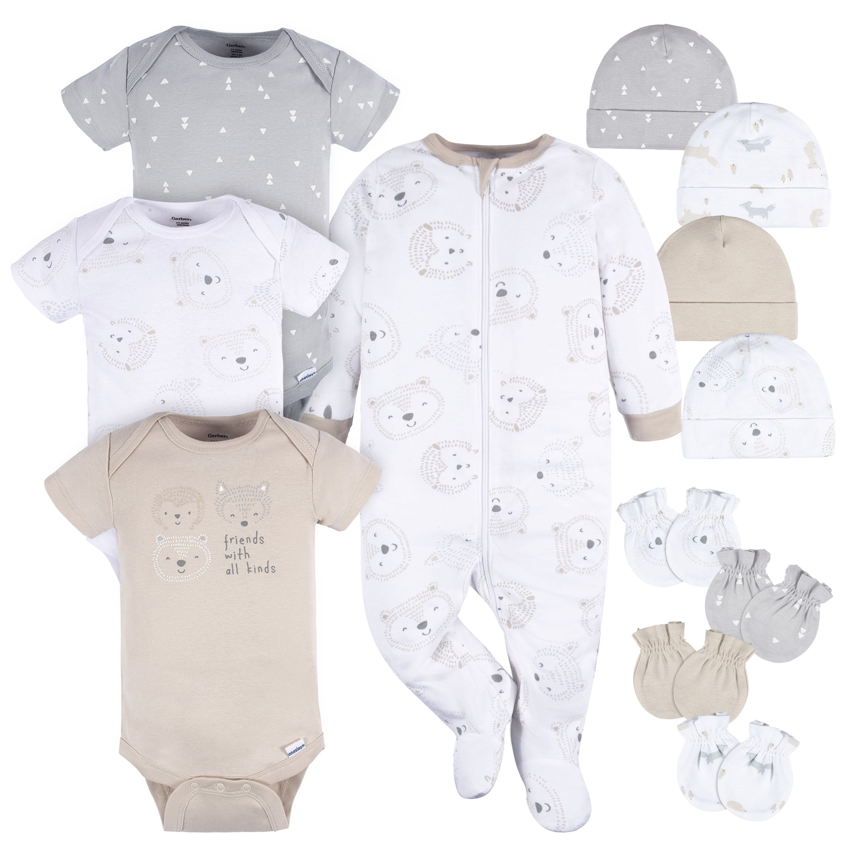 Gerber Baby Boy or Girl Gender Neutral Layette Bundle, 12-Piece