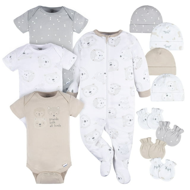 Gerber Baby Boy or Girl Gender Neutral Layette Bundle, 12-Piece