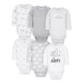 thumbnail image 1 of Gerber Baby Boy or Girl Gender Neutral Long Sleeve Onesies Bodysuits, 6-Pack, 1 of 8