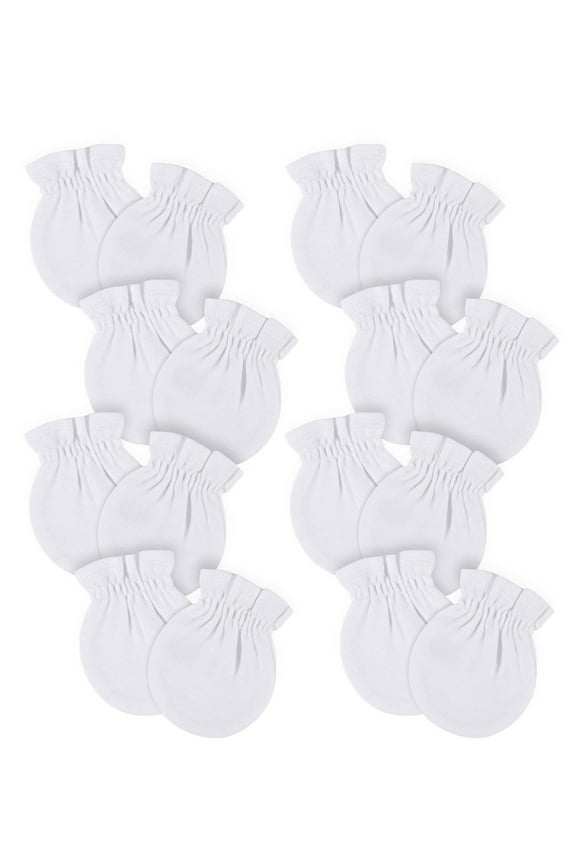 Baby Boy or Girl Gender Neutral No Scratch Mittens, 8-Pack, (0-3M)