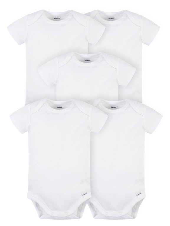 Baby Neutral Onesies® Brand Cotton Interlock Bodysuits, 5-Pack