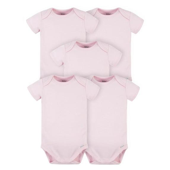 Gerber Baby Boy or Girl Gender Neutral Onesies Brand Premium Cotton Interlock Bodysuits, 5-Pack