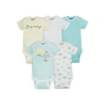 thumbnail image 1 of Gerber Baby Boy or Girl Gender Neutral Onesies Short Sleeve Bodysuits, 5-Pack, 1 of 8