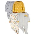 thumbnail image 1 of Gerber Baby Boy or Girl Gender Neutral Sleep 'n Play Footed Pajamas, 4-Pack (Preemie - 6/9 Months), 1 of 11