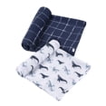 thumbnail image 1 of Gerber Baby Boy or Girl Unisex Muslins Swaddle Blanket, 2-Pack, Coastal Calm, 1 of 11