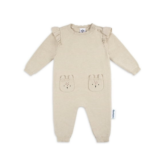 Gerber Baby Boy or Girl Unisex Sweater Knit Romper, Sizes 0/3-24 Months