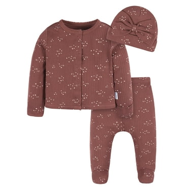 Gerber Baby Boy or Girl Unisex Take Me Home Set, 3-Piece, Sizes Preemie - 3/6 Months