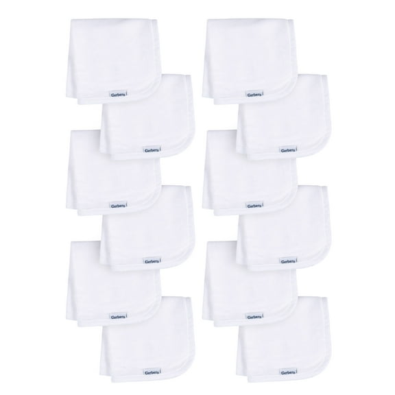 Gerber Baby Boy or Girl Unisex Washcloths, 12-Pack, One Size