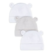 Gerber Baby Boy Cotton Caps, 3-Pack, Sizes Newborn - 0/6 Months