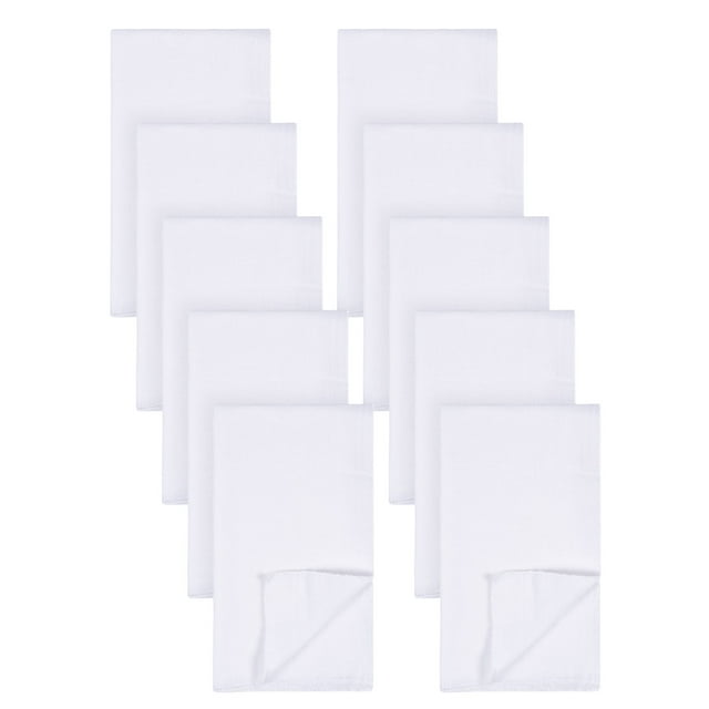 100 Cotton Gerber 10 Pack Flatfold White Cloth Diapers for Babies 24
