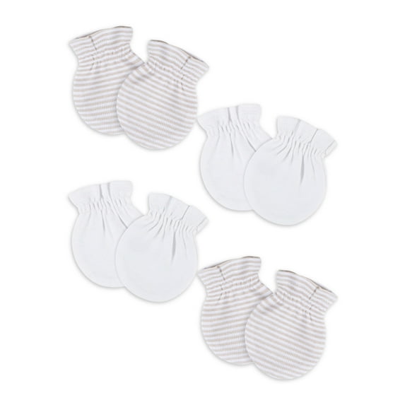Gerber Baby Neutral Adjustable Mittens, 4-Pack, 0/6 Months