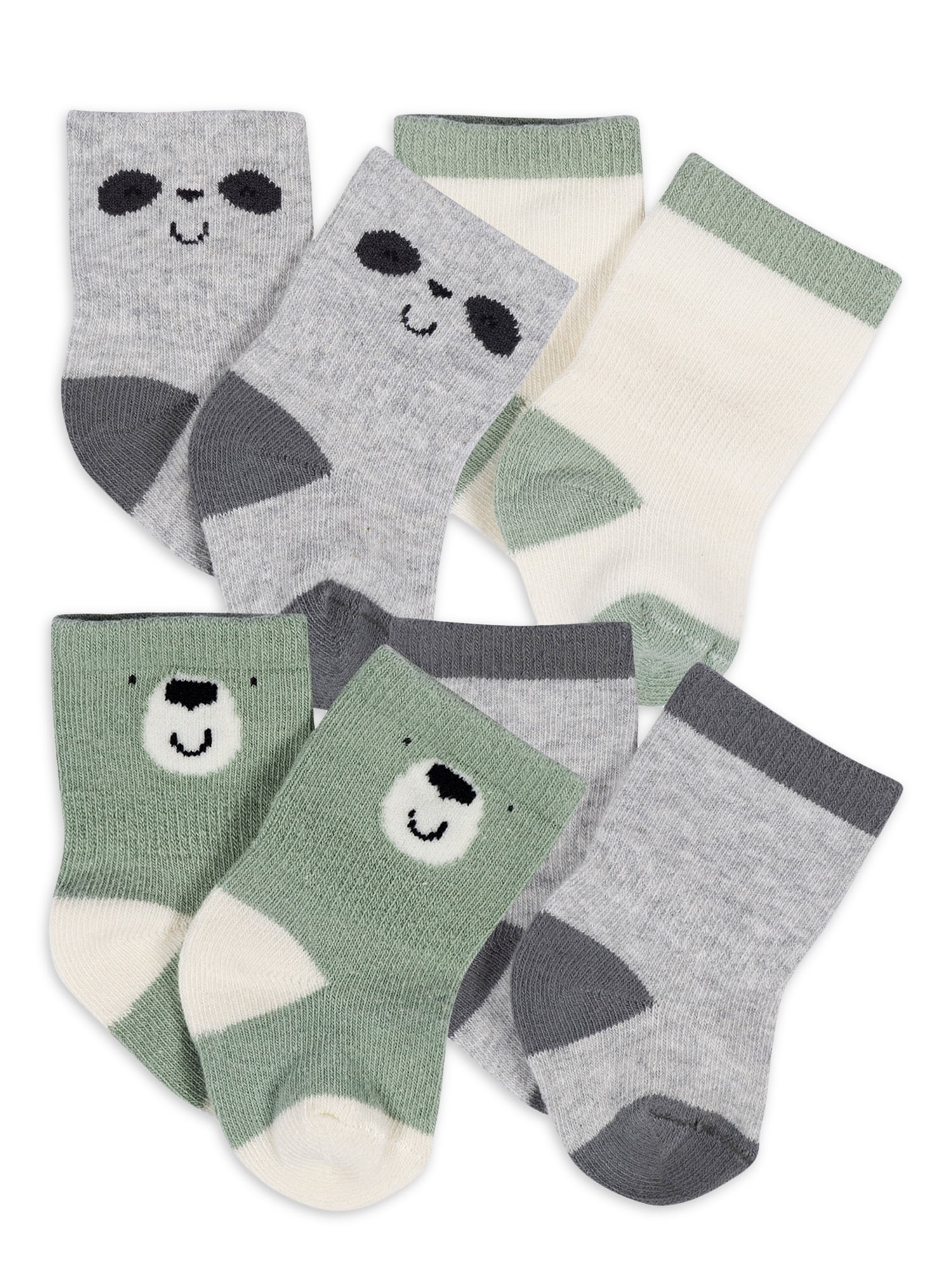 Gerber Baby Boy or Girl Unisex Wiggle Proof Socks, 4Pack, Sizes Newborn 0/6 Months