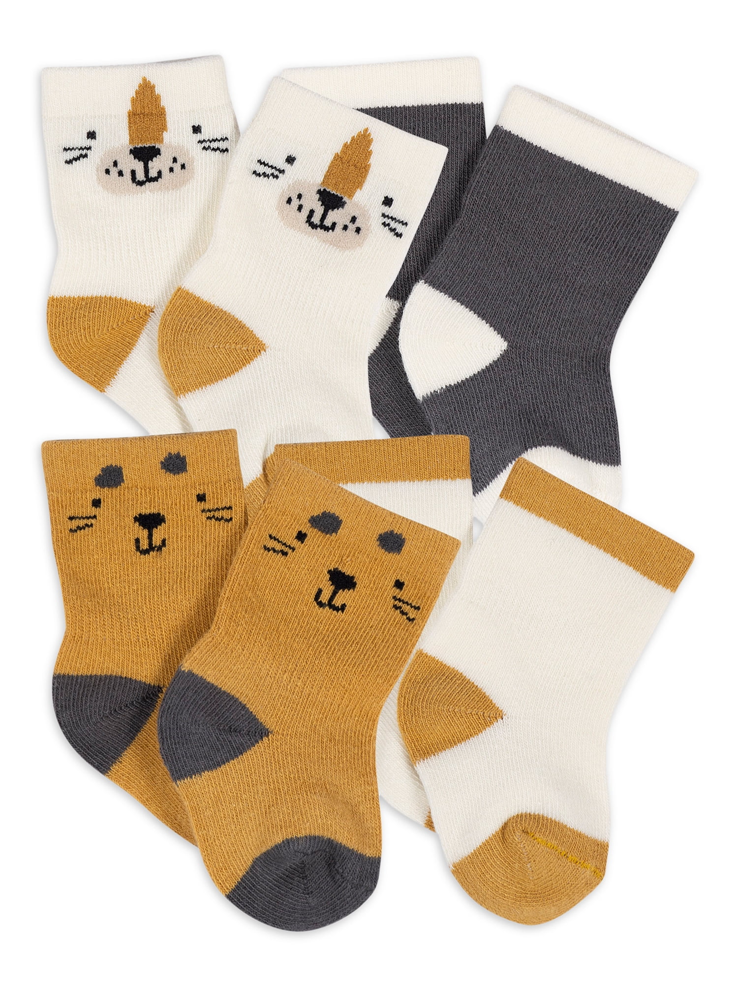 Gerber Baby Boy or Girl Unisex Wiggle Proof Socks, 4Pack, Sizes