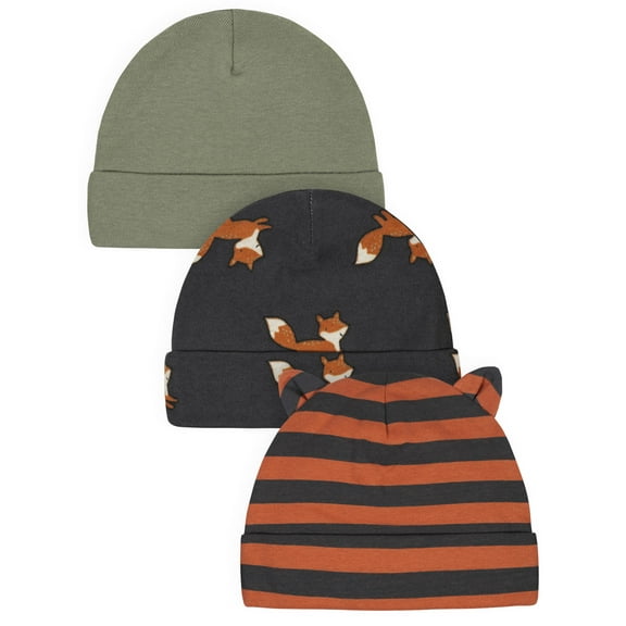 Gerber Baby Boys Caps, 3-Pack