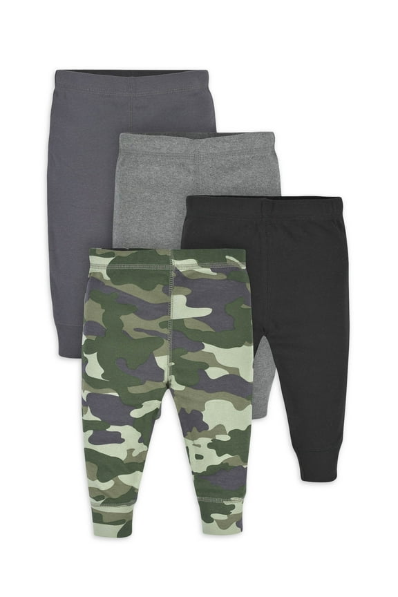 Baby Boys Essential Pants, 4-Pack, (Newborn - 24 Months)