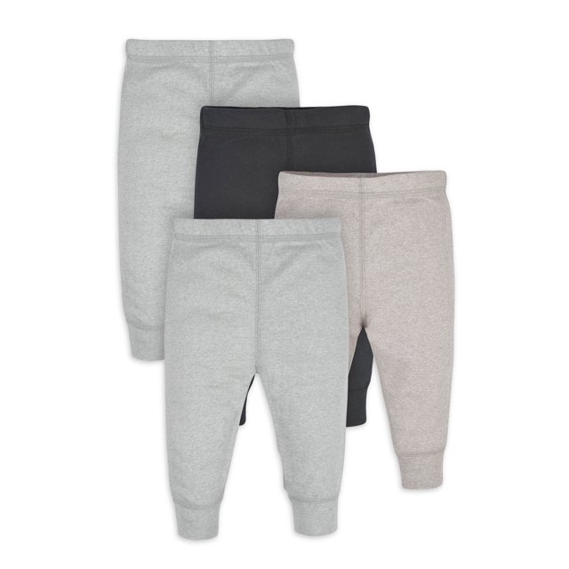 Gerber Baby Boys Essential Pants, 4Pack, (Newborn 24 Months