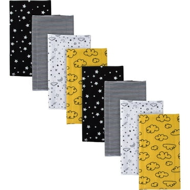 Gerber Baby Boys' Flannel Burp Cloths, 8-Pack