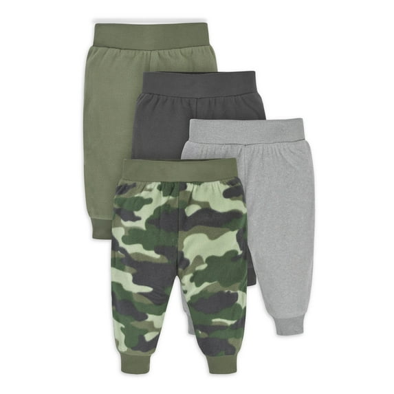 Gerber Baby Boys Fleece Pants, 4-Pack, (Newborn - 24 Months)
