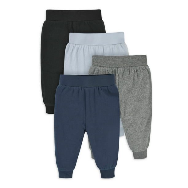 Gerber Baby Boys Fleece Pants, 4Pack, (Newborn 24 Months)