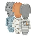 thumbnail image 1 of Gerber Baby Boys' Long Sleeve Onesies Bodysuits, 6-Pack, 1 of 8