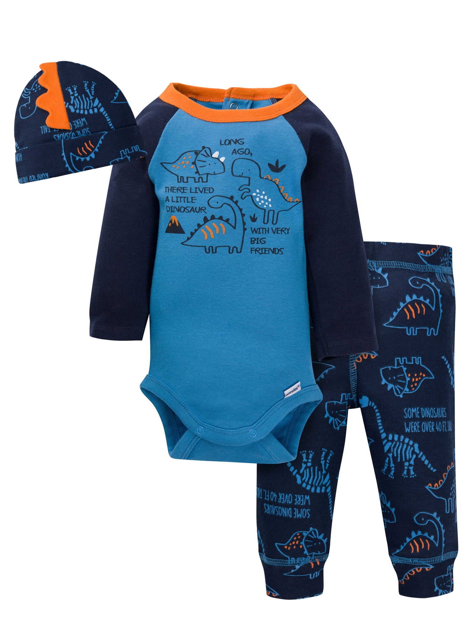 Gerber Baby Boys Onesies Brand Bodysuit, Pant, & Cap Set, 3Piece