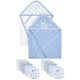 thumbnail image 1 of Gerber Baby Boys Organic Towels and Washcloths Bath Bundle, 12-Piece Set, 1 of 1