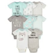 Gerber Baby Boys Short Sleeve Onesies Bodysuits, 8-Pack