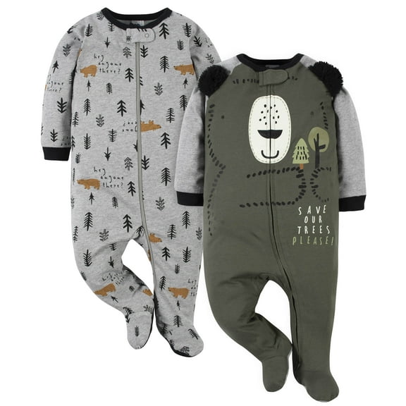 Gerber Baby Boys Sleep 'N Play, 2 Pack, Sizes Preemie - 6-9 Months
